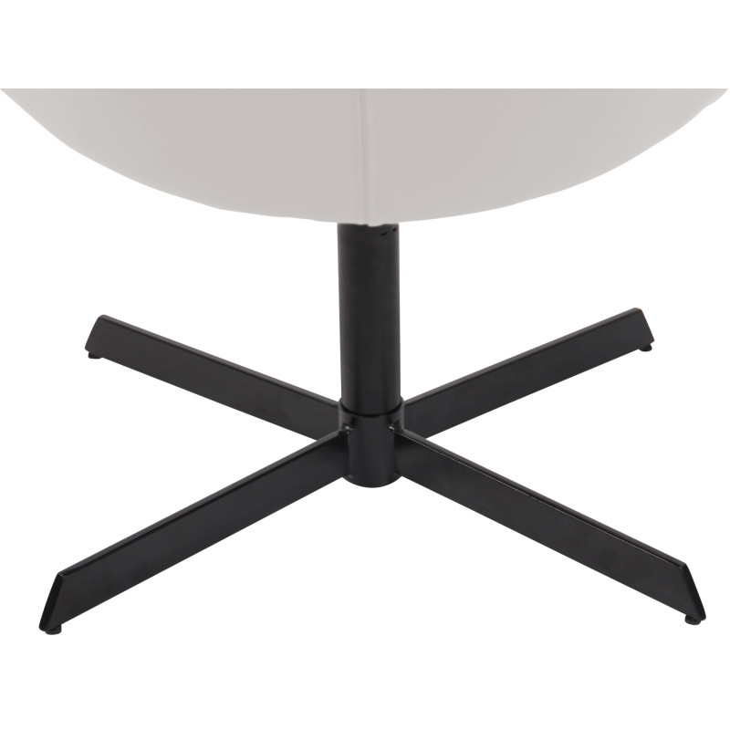 Sedia da lounge Welland in similpelle bianco