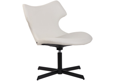 Chaise longue Welland en similicuir blanc