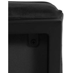 Fauteuil de salon en velours Avon, noir