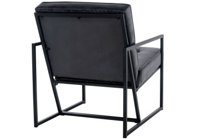 Fauteuil de salon en velours Avon, gris