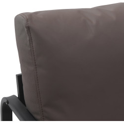 Fauteuil Manea en similicuir marron