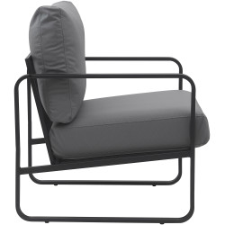 Fauteuil Manea en similicuir gris