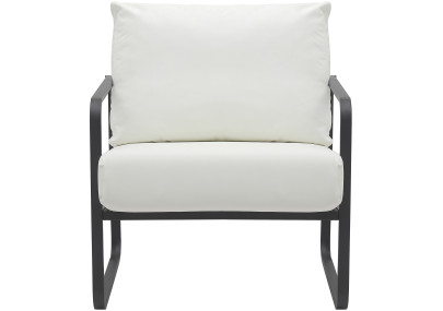 Sillón Manea en polipiel o tela Blanco,Simil cuero