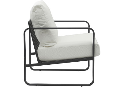 Sillón Manea en polipiel o tela Blanco,Simil cuero