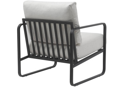 Chaise longue Manea en tissu crème