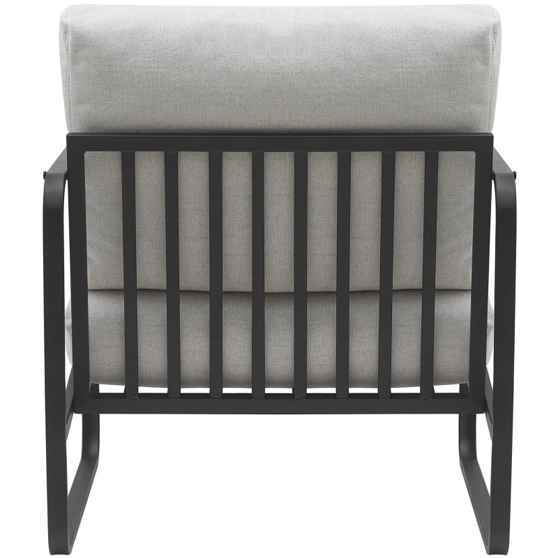 Chaise longue Manea en tissu crème