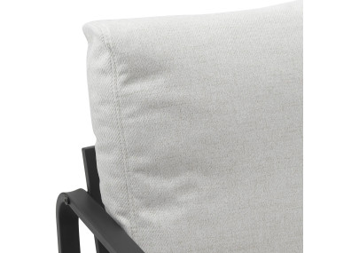 Chaise longue Manea en tissu crème