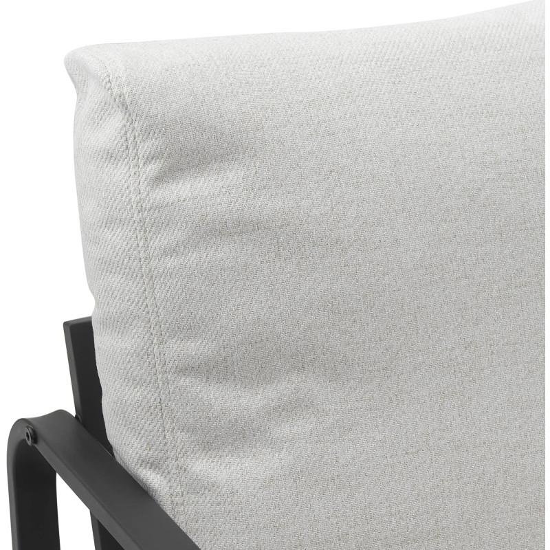 Chaise longue Manea en tissu crème