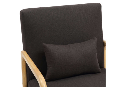 Sillón Hibbing con tapizado de tela Marrón