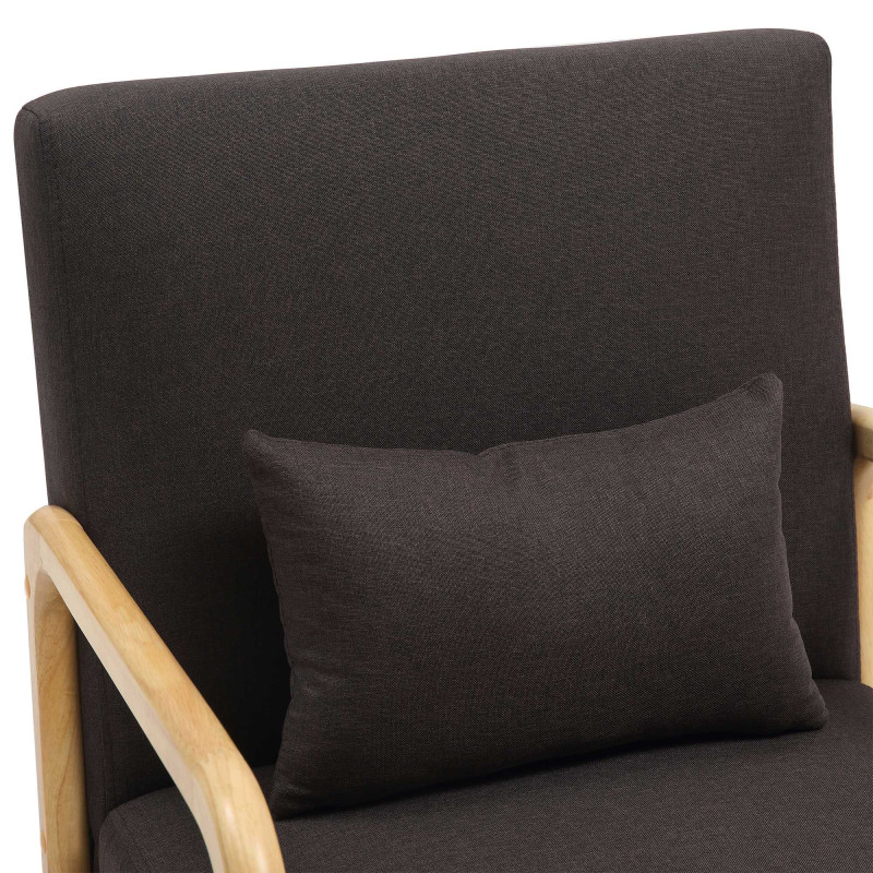 Fauteuil Hibbing, tissu marron