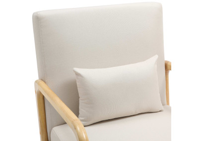 Fauteuil Hibbing, tissu cr?me