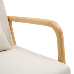 Fauteuil Hibbing, tissu crème