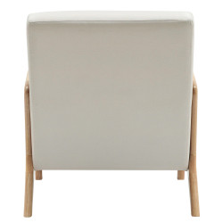 Fauteuil Hibbing, tissu crème