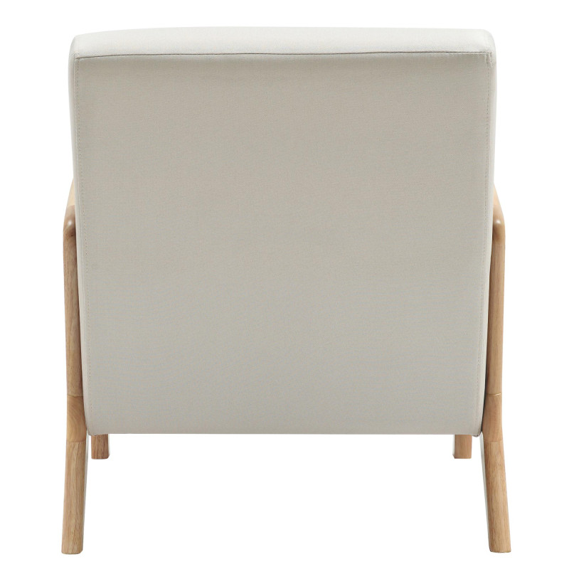 Fauteuil Hibbing, tissu crème