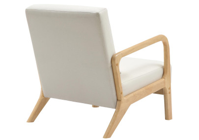 Fauteuil Hibbing, tissu crème