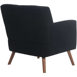 Fauteuil Kioni Cord, noir