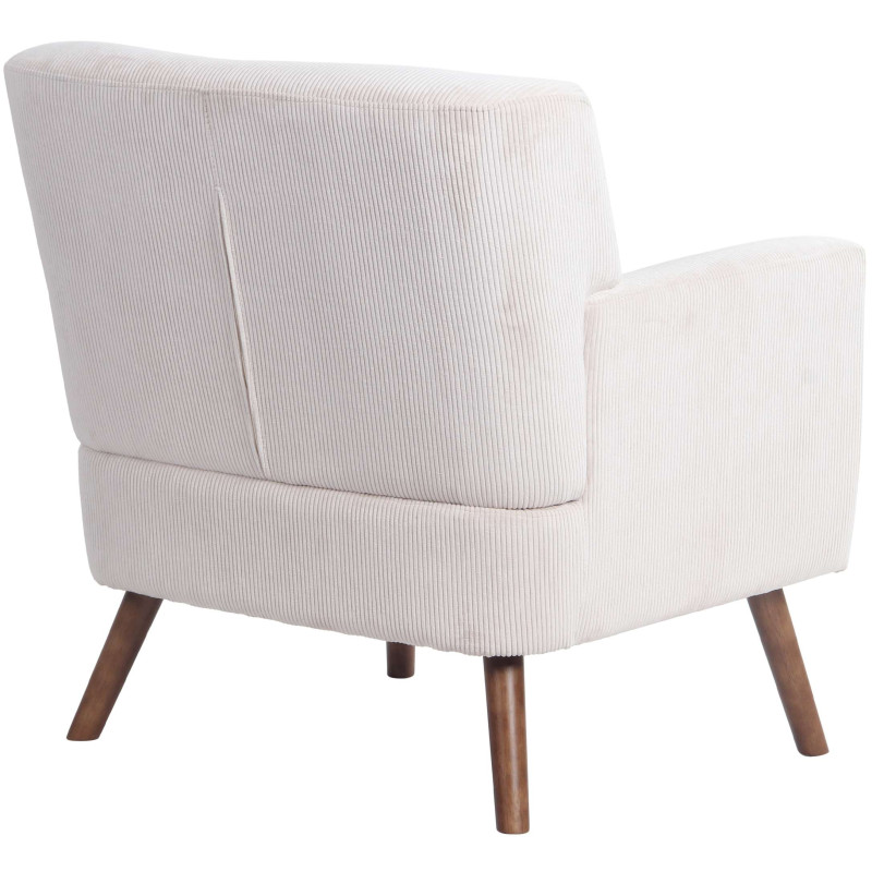 Fauteuil Kioni Cord, crème