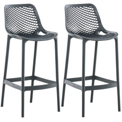 Ensemble de 2 tabourets de bar Air gris foncé