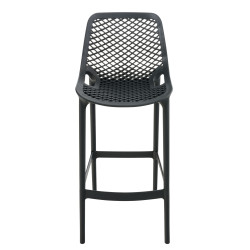 Lot de 2 tabourets de bar Air, gris foncé