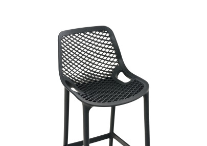 Lot de 2 tabourets de bar Air, gris foncé