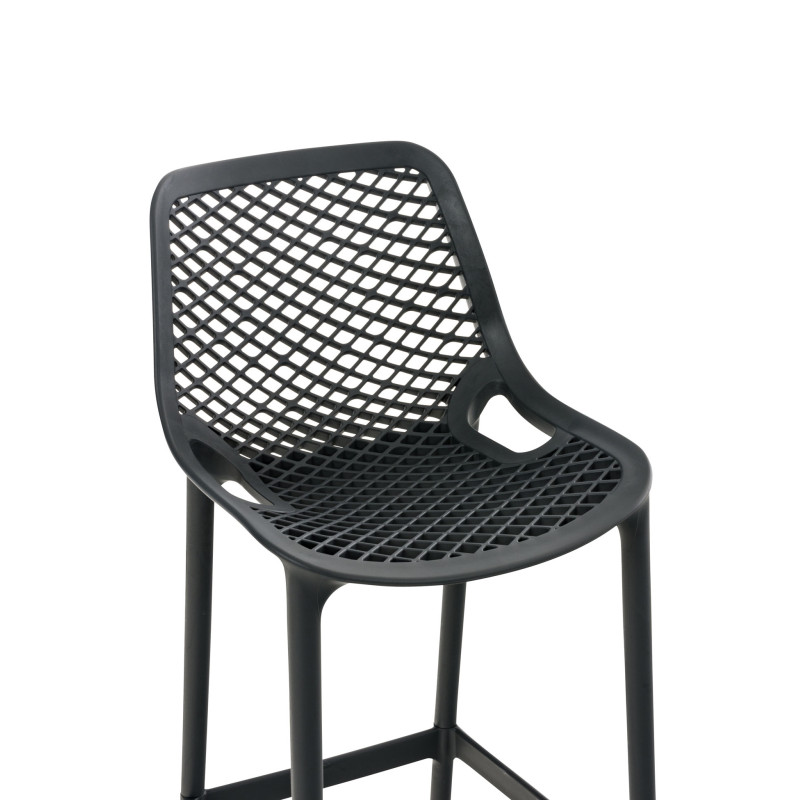 Lot de 2 tabourets de bar Air, gris foncé