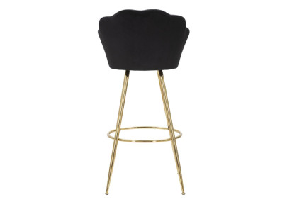 Tabouret de bar VIENNA noir – Design Glam Chic et assise haut de gamme