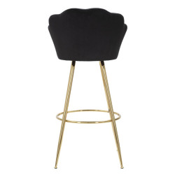 Tabouret de bar VIENNA noir – Design Glam Chic et assise haut de gamme