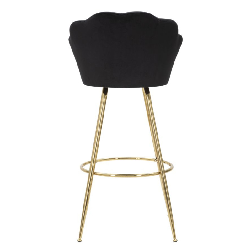 Tabouret de bar VIENNA noir – Design Glam Chic et assise haut de gamme