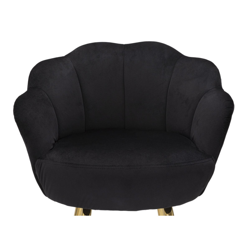 Tabouret de bar VIENNA noir – Design Glam Chic et assise haut de gamme