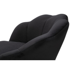 Tabouret de bar VIENNA noir – Design Glam Chic et assise haut de gamme