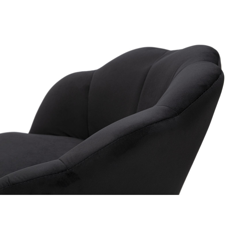 Tabouret de bar VIENNA noir – Design Glam Chic et assise haut de gamme