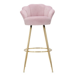 Tabouret de bar VIENNA rose – Touche Glamour et confort raffiné pour votre bar