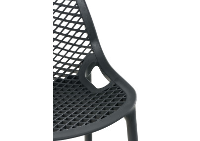 Lot de 2 tabourets de bar Air, gris foncé