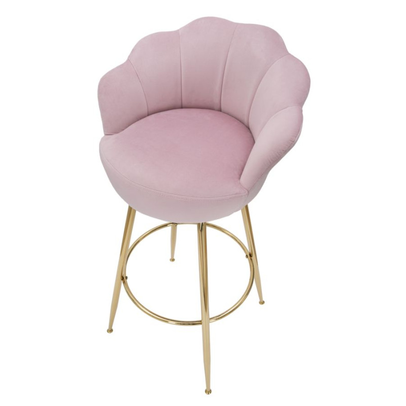 Tabouret de bar VIENNA rose – Touche Glamour et confort raffiné pour votre bar
