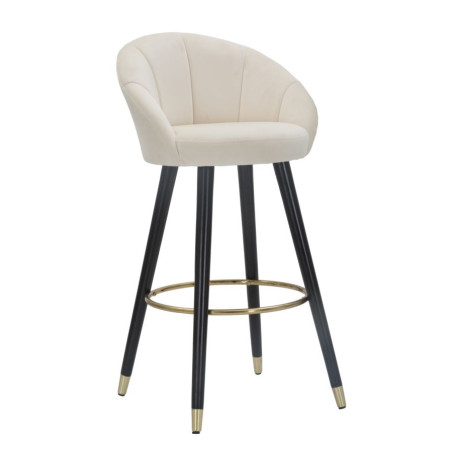 Tabouret de bar PRAGUE crème – Élégance intemporelle et charme Glam