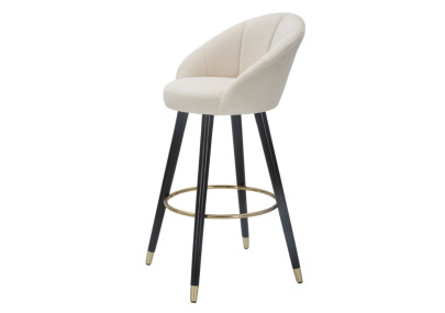 Tabouret de bar PRAGUE crème – Élégance intemporelle et charme Glam