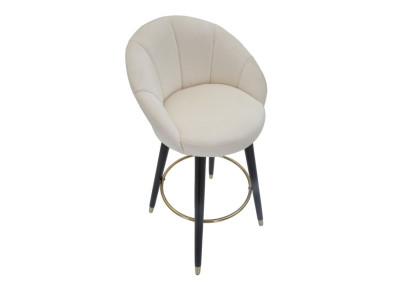 Tabouret de bar PRAGUE crème – Élégance intemporelle et charme Glam