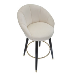 Tabouret de bar PRAGUE crème – Élégance intemporelle et charme Glam