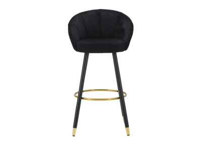 Tabouret de bar PRAGUE noir – Allure sophistiquée et style Glam Chic