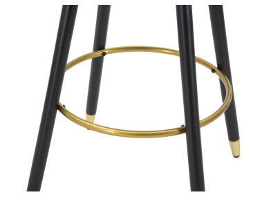 Tabouret de bar PRAGUE noir – Allure sophistiquée et style Glam Chic