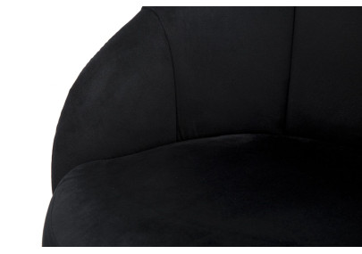 Tabouret de bar PRAGUE noir – Allure sophistiquée et style Glam Chic