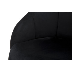 Tabouret de bar PRAGUE noir – Allure sophistiquée et style Glam Chic