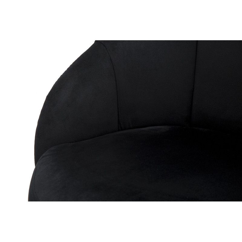 Tabouret de bar PRAGUE noir – Allure sophistiquée et style Glam Chic