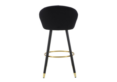 Tabouret de bar PRAGUE noir – Allure sophistiquée et style Glam Chic