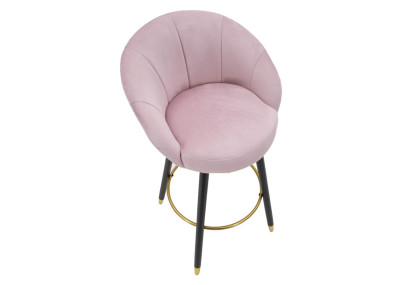 Tabouret de bar PRAGUE rose – Finition élégante et confort luxueux