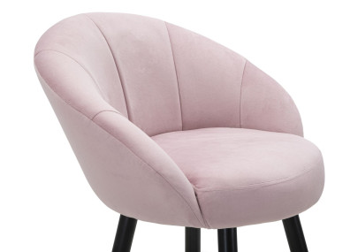Tabouret de bar PRAGUE rose – Finition élégante et confort luxueux