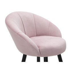 Tabouret de bar PRAGUE rose – Finition élégante et confort luxueux