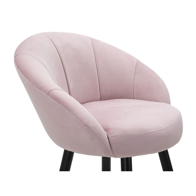 Tabouret de bar PRAGUE rose – Finition élégante et confort luxueux