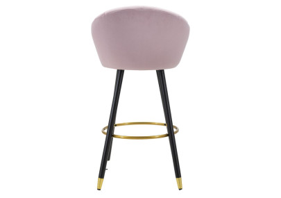 Tabouret de bar PRAGUE rose – Finition élégante et confort luxueux