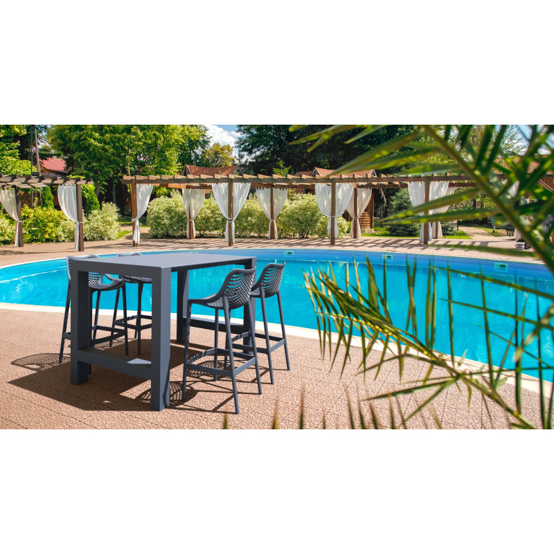 Ensemble de 2 tabourets de bar Air gris foncé